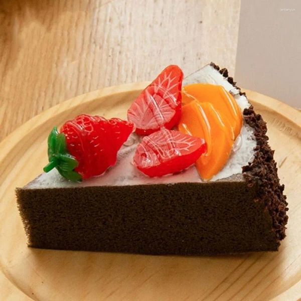 I fiori decorativi possono essere posizionati simulazione della torta PU Modello triangolare modello debole per il dessert del dessert del frigorifero finto frigorifero