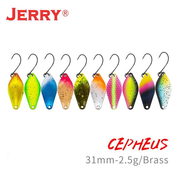 Jerry Cepheus 25g Trout Micro Fishing Lures Spinner de água doce Baubles Baits de gancho único Pol.