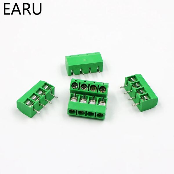 10pcs/lote kf301-5.0-2p kf301-3p kf301-4p pitch 5,0mm pino reto 2p 3p 4p parafuso PCB Block Conector Blue Green Green