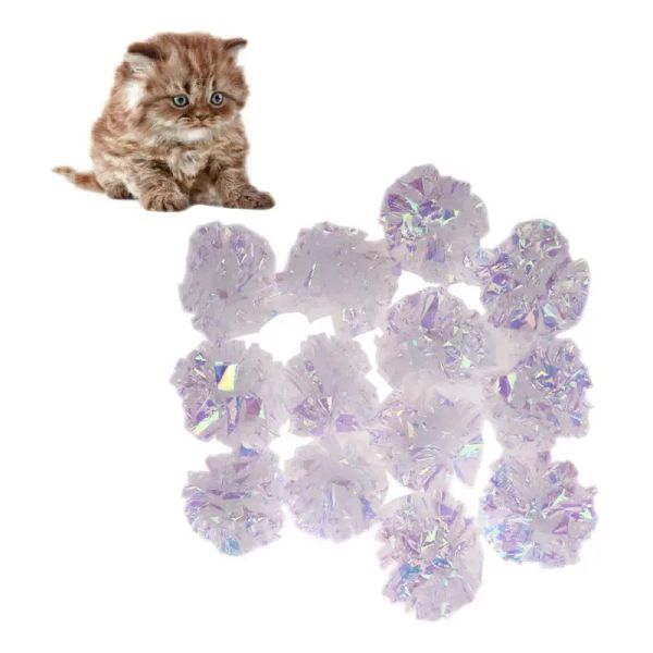 12 pezzi gatto mylar crinks palline giocattolo gatto pallina audio interattiva grande palline di plastica incolpato crackle anello crackle gattino giocattolo giocattolo giocattolo