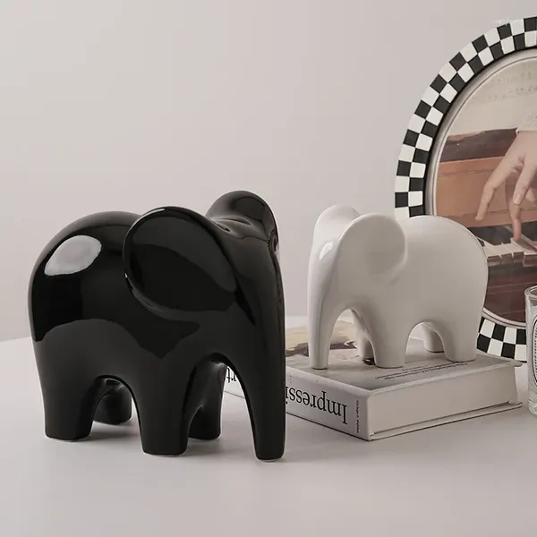 Vasen moderne minimalistische Keramik -Elefant -Wohnzimmerdekorationen