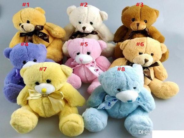 Sevimli yumuşak oyuncak ayılar peluş oyuncaklar 15 cm küçük peluş bebek oyuncak ayılar doldurulmuş bebekler Noel peluş hediyeler bütün2281419