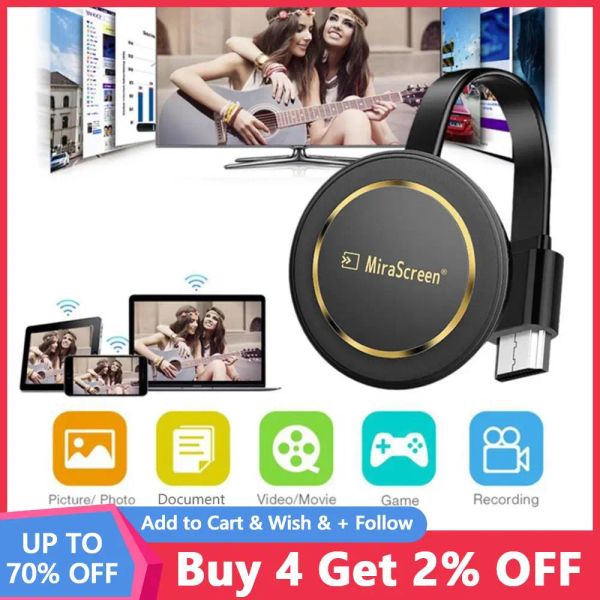 Box Mirascreen G14 2.4g/5G Wireless Hdmicompatible Dongle TV -Stick Miracast TV -Besetzung für iOS/Android Chrome Google Home