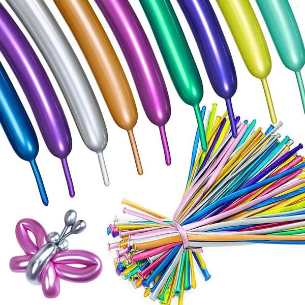 Parti Dekorasyonu 30/20/10pcs Metal Uzun Balon Krom Sihirli Strip Balonları Metalik Altın Doğum Günü Bebek Duş Dekoru