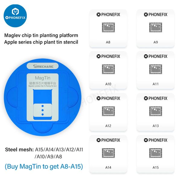 Mechaniker MAG TIN BGA REBALLING SCHOWIL KIT für das iPhone Huawei Qualcomm IC CPU NAND Flash -Schriftarten neu Ballering Löten Zinnpflanzung neu