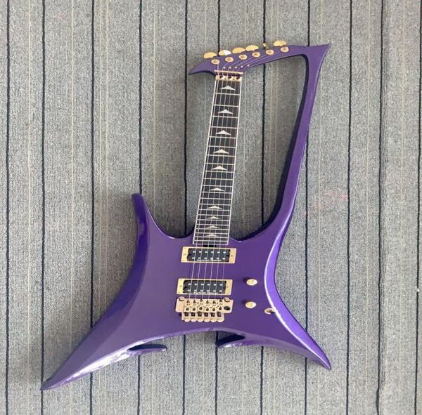Редкая индивидуальная абстрактная Enterprize Guitar New Roman Abstract Metallic Purple Neck через корпус электрогитарный оборудование для оборудования Tremolo 9133164