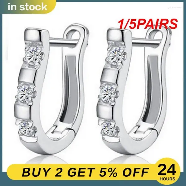 Gestüt Ohrringe 1/5pairs Mode Harp Zirkon Studien hochwertige Materialien luxuriöses Geschenk für ihren Hochzeitsschmuck Trends Stylish