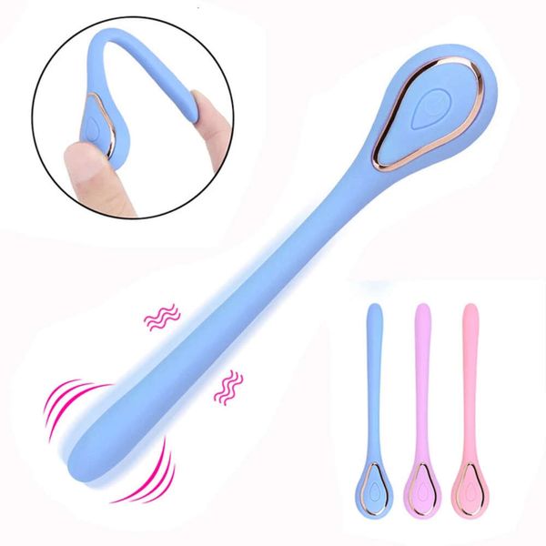 Slim Vibradores Dildo Clitóris Vaginal Massager Gentulador de ponto G Dilator uretral Anal Plug Anal Masturbator Brinquedos sexy para mulheres