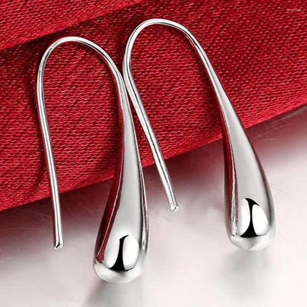 Dangle Ohrringe Großhandelspreis 925 Silberfarbe Einfache Modewassertröpfchen für Frauen Schmuck Top Qualität