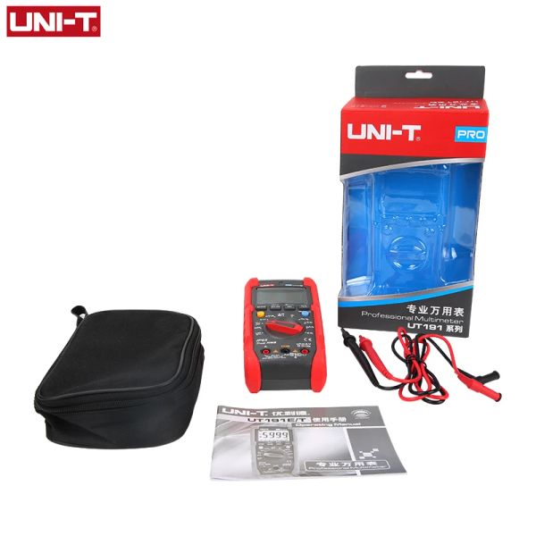 UNI-T Tester Digital Multímetro Digital UT191T UT191E TRUE RMS AUTO RANGE DMM 20A MUSTRADOR 600V CONTATE 6000 DC CAPACITOR AC