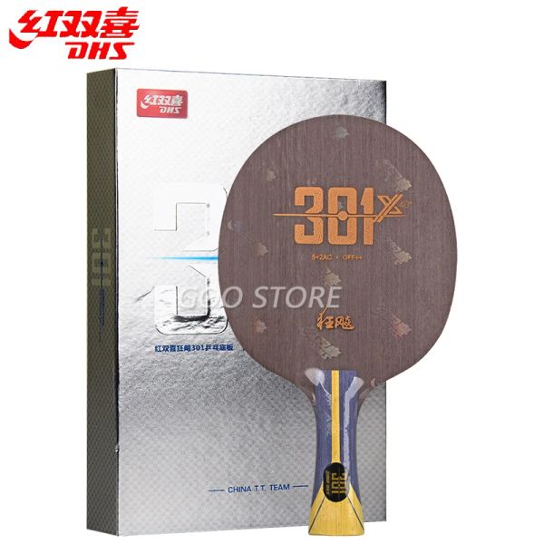 DHS 301 301x Tischtennis Schläger 40+ Ball 5 Ply Wood+ 2 Ply Faser aus+ Ping -Pong -Klingen Paddel Schneller Angriff