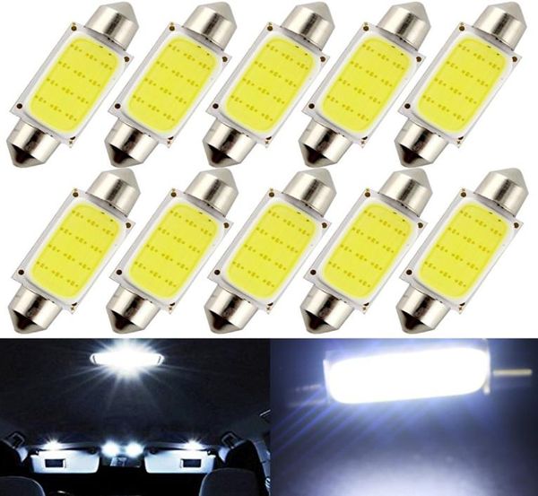 10pcslot 31mm 36mm 39mm 41mm Car COB 15W DC12V Interior CAR LED BULLBS INTORIOR2175222