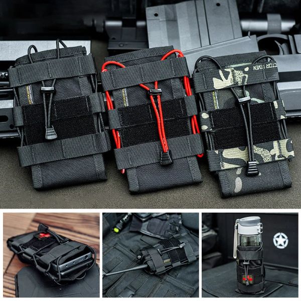 Тактическая радиоприемник Molle Water Bag Держатель владелец мобильного телефона Pocket Magazine Magazine Magazine Accessories Accessories