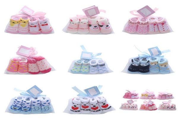 Neugeborenen Socken Baby Booties Mädchen Baumwolljungen Infant Accessoires süße Prinzessin Set Cartoon Brief dot Kinder Kleidung B75701199764