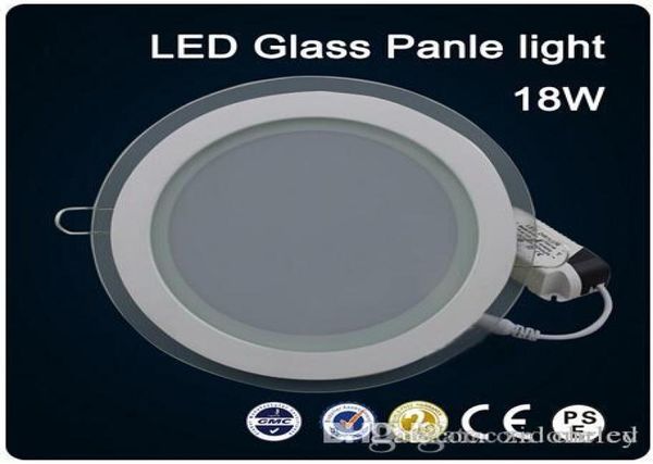 Smd5730 LED de vidro LED ILUPELAÇÃO REALHA DE TETO ROUNTE 18W PAINEL RECUTADO AC85265V HIGH LED LED LEV