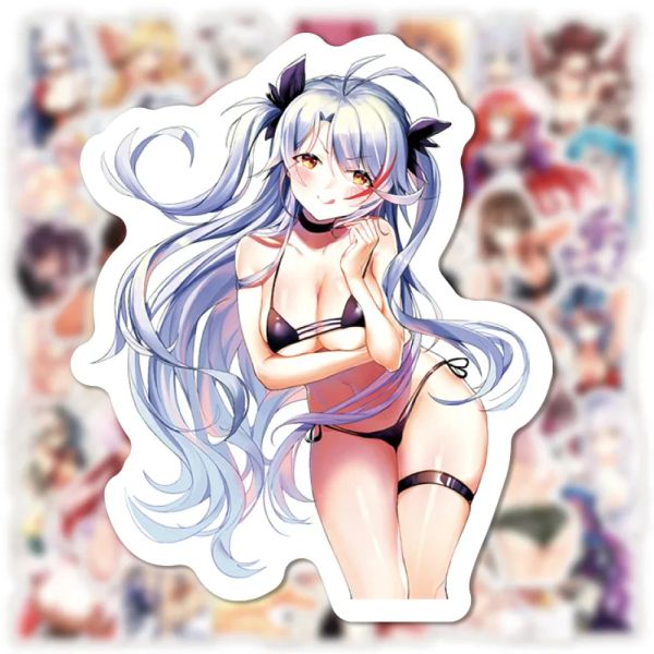 50/100 pezzi sexy ragazza hentai waifu coniglietto anime adesivo anime per laptop valigie motociclisti