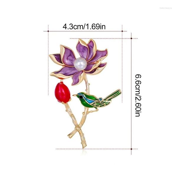 Pins Brooches Pearl Lotus Flower for Women Uni 3-Color Emale Party Office Brooch Dister