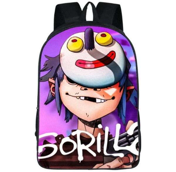 Backpack Damon Albarn Gorillaz Print Daypack Tank Girl School School Music Rucksack Satchel School Bag Po Day Pack5599673