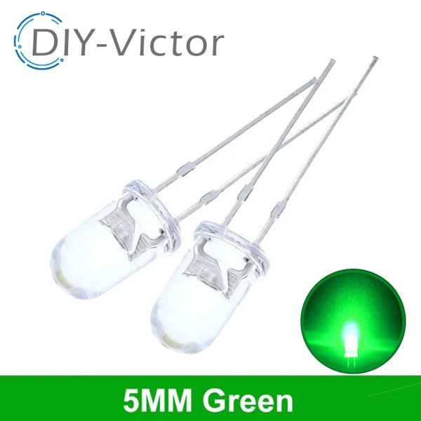 F5 LED Diyot DIY Kiti Su Temiz 5mm Kırmızı Sarı Beyaz Yeşil Mavi LED lambalar 5 Molor*20 = 100 PCS Paket