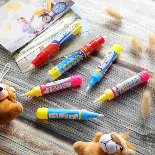 Pens de desenho de água de 6pcs crianças canetas doodle pintando canetas divertidas crianças desenhando canetas de canetas de jardim de infância