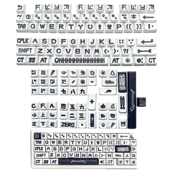 Accessoires PBT XDA -Schlüsselkappen Englisch Animal Party Hochkömmliche Schlüsselkappen Wearresistant Plastic -Tastaturen für die mechanische Gaming -Tastatur