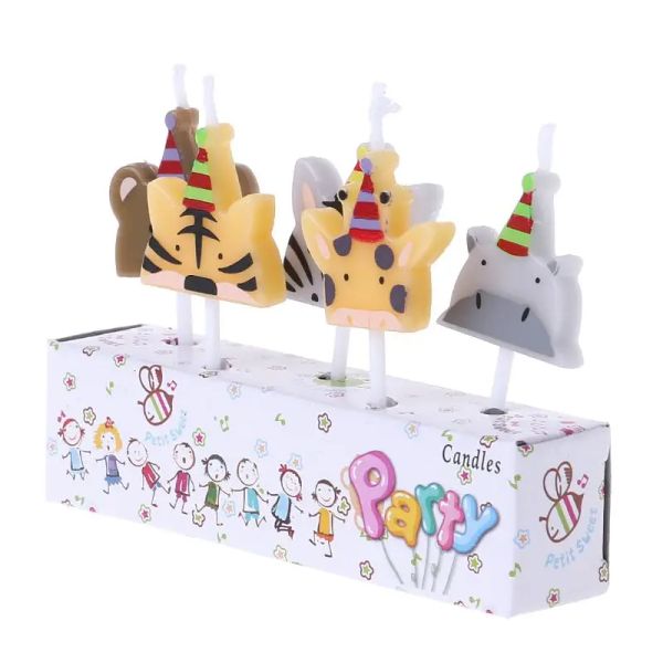 5pcs/set niedliche Kerzenzoo Party Form Carnival Animal Birthday Candles
