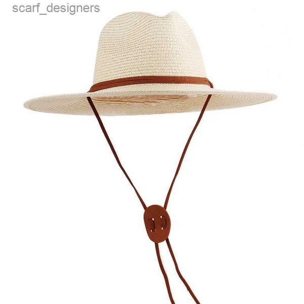 Широкие шляпы ковша шляпы мужская бумага бумага соломка Большая крана соломенная шляпа летнее солнцезащитное креме