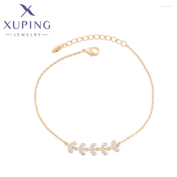 Link braccialetti XUPing Gioielli Trendy Squisito Elegante stile Elegante Oro's Gold Birthday Christmas Classics Wish Gift A00892476