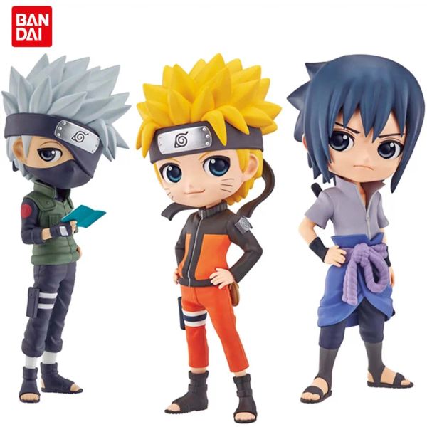 15cm Anime Naruto Figura kawaii uzumaki hatake kakashi gaara uchiha sasuke qposket figural pvc modelo brinquedos coletam presente