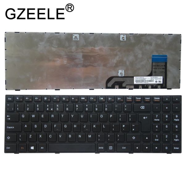 Keyboards Gzeele UK Neuer Laptop -Tastatur für Lenovo IdeaPad 10015 10015iby 30015 B5010 Ersatz -Notebook -Tastatur Schwarz Schwarz