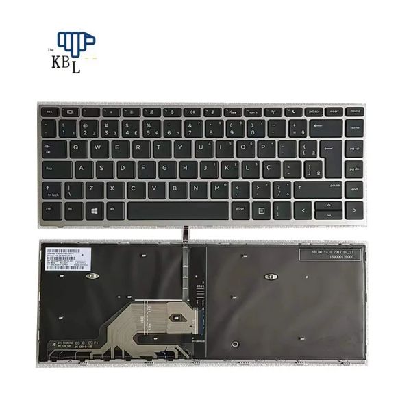 Tastiere Nuovo linguaggio Brasile originale per HP Propook 430 440 445 G5 Tastiera per laptop retroilluminato d'argento SG8771040A