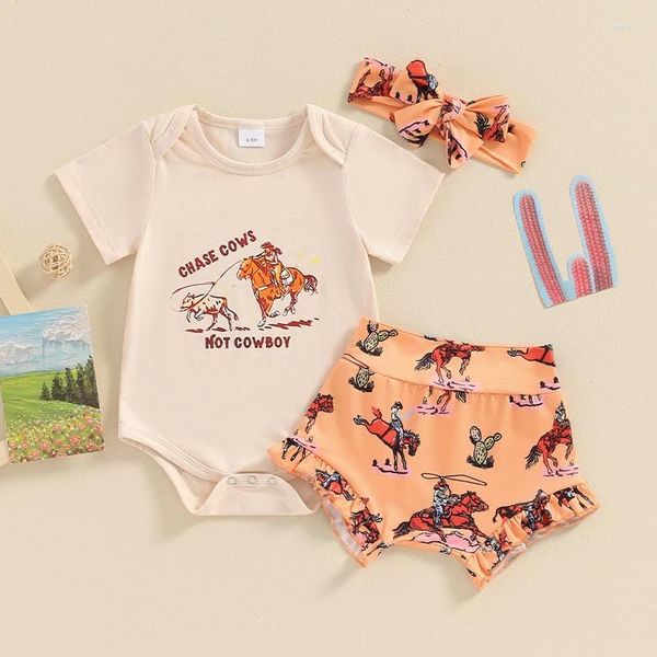 Kleidungssets Baby Girls 3pcs Western Outfit