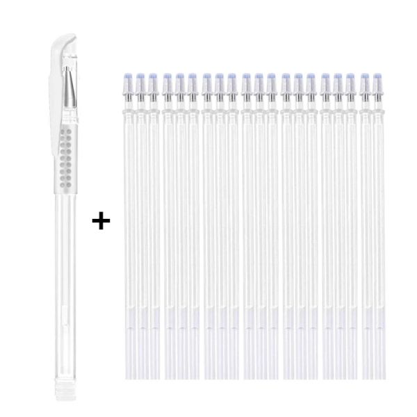 Caneta de marcador de pele rosa branca para maquiagem Scribe Scribe Scribe Proper impermeável Brow Lápis Tatuagem de lápis com 20pcs Pen Core