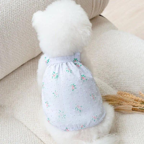 Собачья одежда свежие цветочные тыквенные платья маленькие ноги
