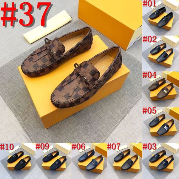 37Model Luxury Leder Männer Schuhe lässig 2024 Italienisch weiche Männer Designer -Ladungsanwälte handgefertigte Mokassins Atmungsfreie Schlupf auf Bootsschuhen Zapatos Hombre
