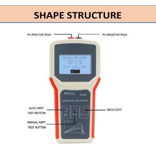 EY1600W EY800W EL400B Pannello solare Tester Pannello fotovoltaico Multiter