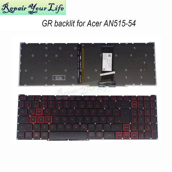 Keyboards Gr Deutschland Es italienische rote Backbeleuchtung Tastatur für Acer Nitro 5 An51554 AN51752 AN51543 AN51544 AN715 AN51751 LG5PN90BRL NEU