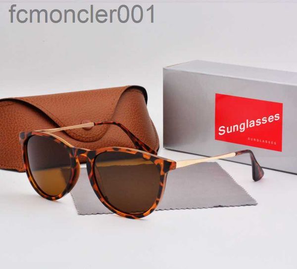 Top -Qualitätsmarke Sonnenbrille Frauen Männer Erika Model für Mann Frau polarisiert UV400 Linsen Retro Eyewear mit originaler Ledertasche und Box 1F9p