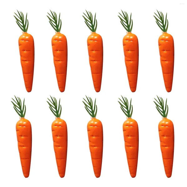 Dekorative Blumen 10pcs Simulation Karotten Küche POFORE LIFELISCHE VERETZTE MINI Künstliche Ladengeschäft Unterrichten Home Dekoration Schaum