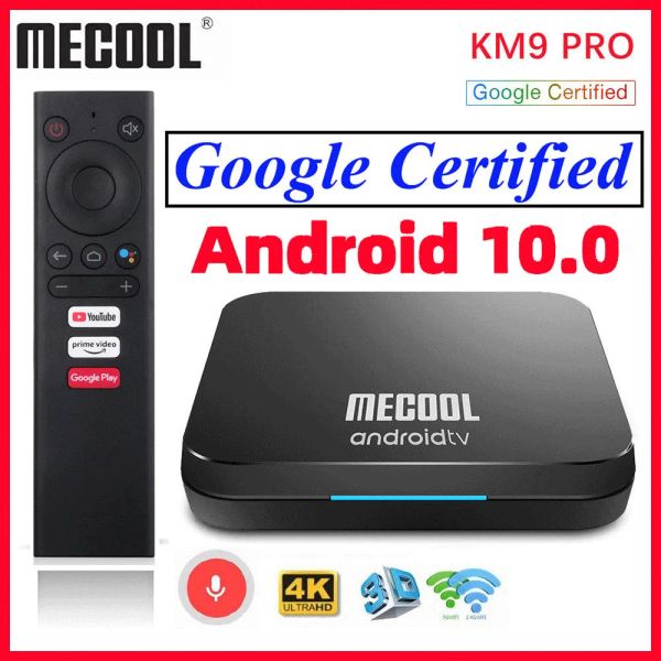 Box KM9 Pro 4GB 32GB 2G 16G 4GB 64GB Smart TV Box Android 10 Google certificato Androidtv 4K TVBox Amlogic S905X2 Box Android