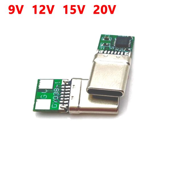 1set 16pin USB-C PD PD PD/QC Conselho de engodo de USB USB Tipo C para DC 5V 9V 12V 20V Alta velocidade Potência de carregador com alojamento