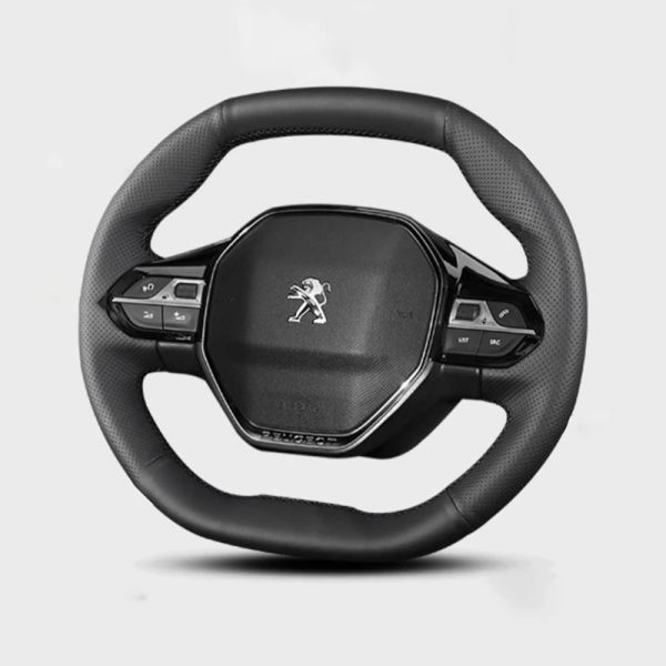 Coperchio volante per auto a mano artificiale in pelle fai-da-te per Peugeot E-208 2020 508 208 2019 2020 3008 4008 5008 2016-2019