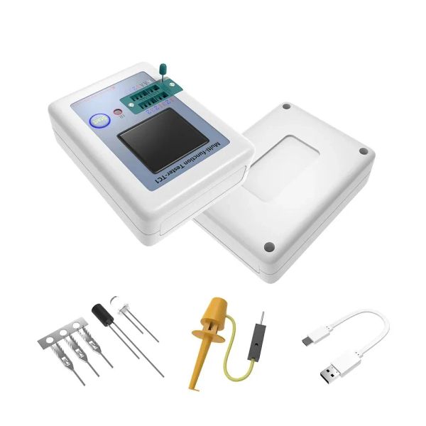 LCR TC1 TC da 1,8 pollici TFT LCD Visualizza multimetro Transistor Tester Triode Resistore Conditore Test Conterimetro