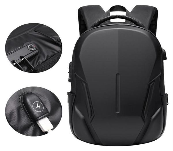 New chegada Moda Backpack Men Multifunction Hard Shell 15 6 polegadas Bolsa de laptop Oxford Business Rucksack Notebook P4284316