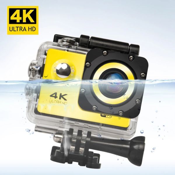 Câmeras câmeras de ação remota de ação remota 4K/30FPS Ultra HD Câmera de ação remota 170d 30m Câmera esportiva à prova d'água Exterreme Sports Sports Camer