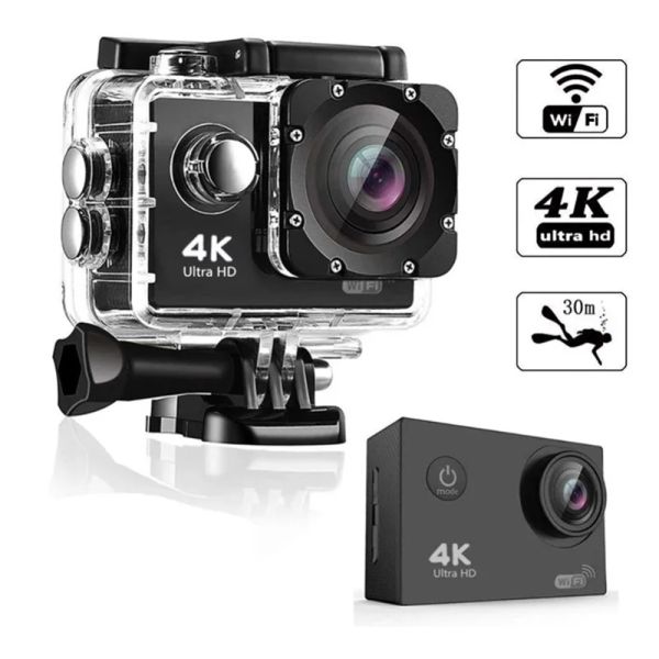 Câmera de ação de câmeras Ultra HD 4K / 30FPS WiFi 2.0 