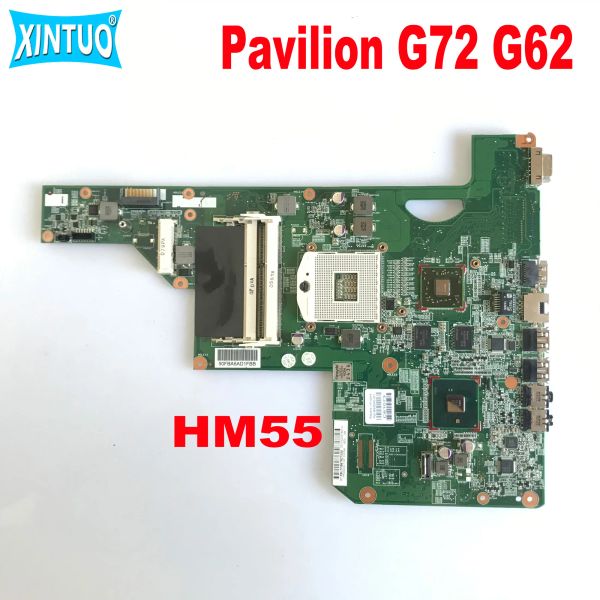 Scheda madre originale per la scheda madre per HP Pavilion G72 G62 Laptop Motherboard HM55 DDR3 con grafica AMD al 100% lavoro di prova