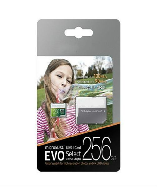 8GB32GB64GB128GB256GB SAMSUNG EVO SELECT MICRO SD CARDSMARTPHONTE SDXC Хранение CardTF Карта памяти камеры 100 Мбс5764340