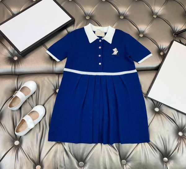 Girls039S Peincess Casual Dress Designer Designer Navy Blue Girl Sibirt Размер 901507051392