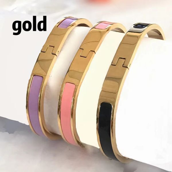 Luxus -Designer -Armbandbrief Gold Armreif Armbänder Klassiker Mode Schmuck Frau Bangle Titanium Stahl Mann Farbe Goldschnalle für Männer und Modeschmuck h